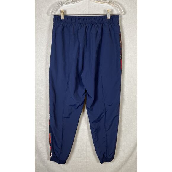 Adidas Track Pants Mens Blue Trefoil Three Stripes Joggers Lined Zip Pockets - Picture 5 of 15
